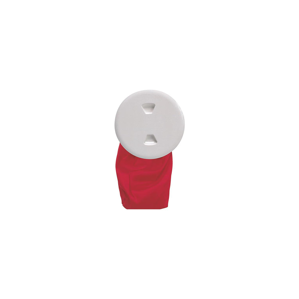 Beckson 6″ ID Stow-Away Screw-Out Deck Plate With 12″ Storage Bag, White