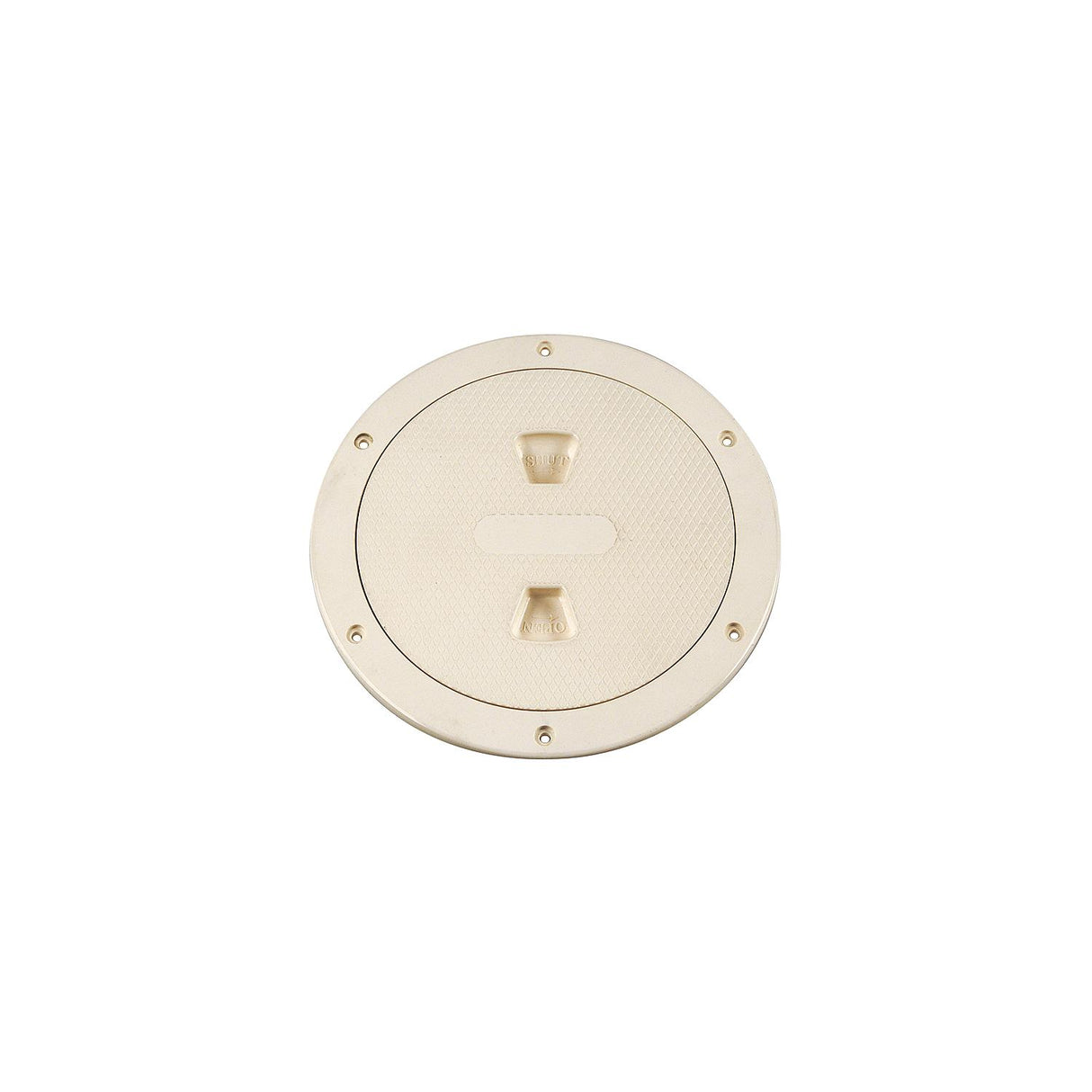 Beckson Screw Out Deck Plate With Standard Trim Ring, Diamond Center