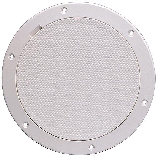 Beckson Pry-Out Deck Plate With Standard Trim Ring, Diamond Center
