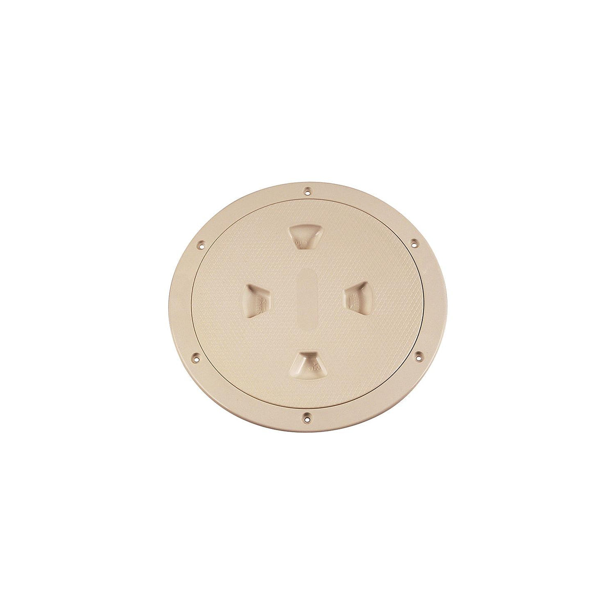 Beckson Screw Out Deck Plate With Standard Trim Ring, Diamond Center