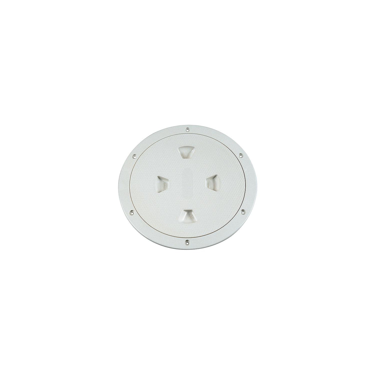 Beckson Screw Out Deck Plate With Standard Trim Ring, Diamond Center