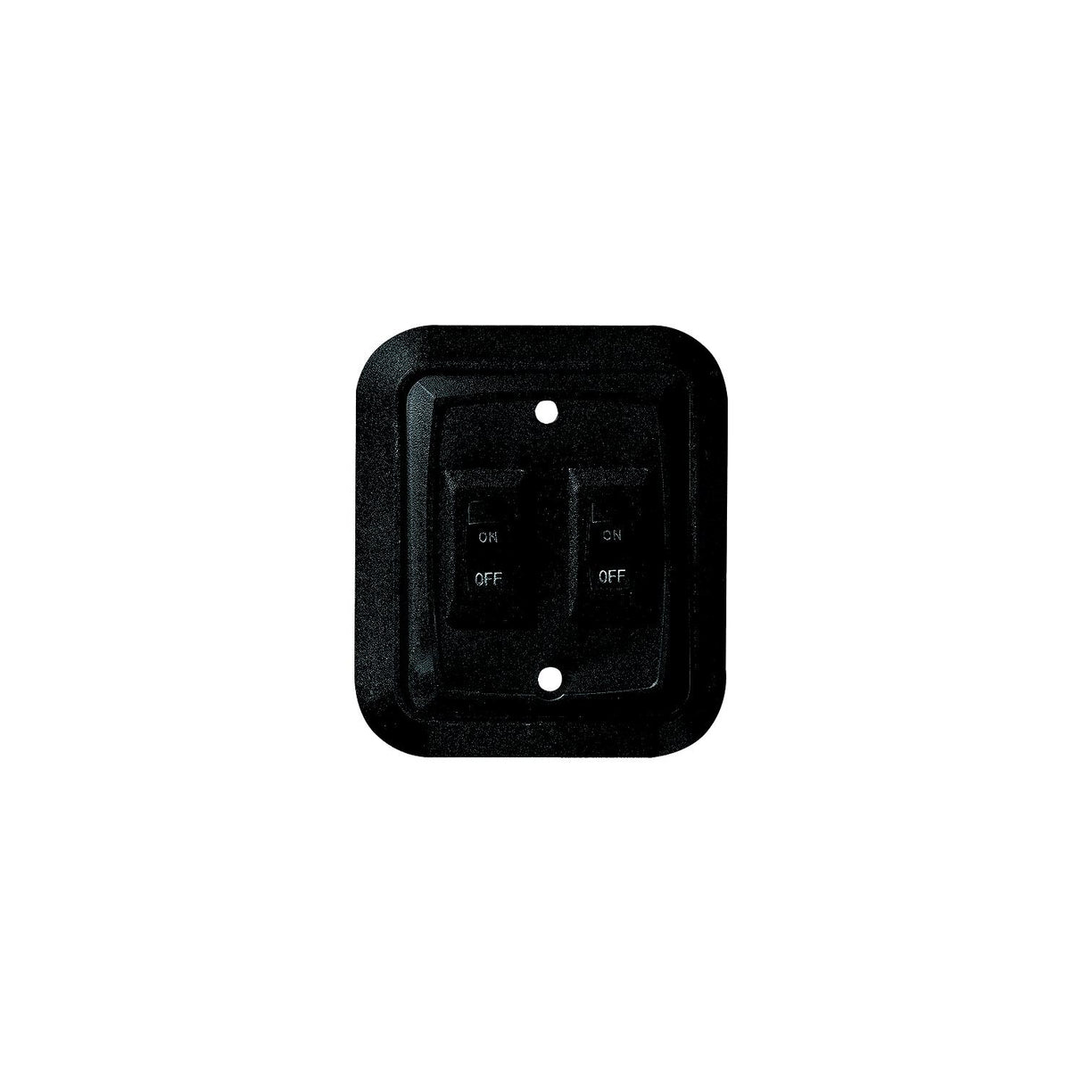 RV Designer S656 DC Dual Wall Switch in Plate, Black