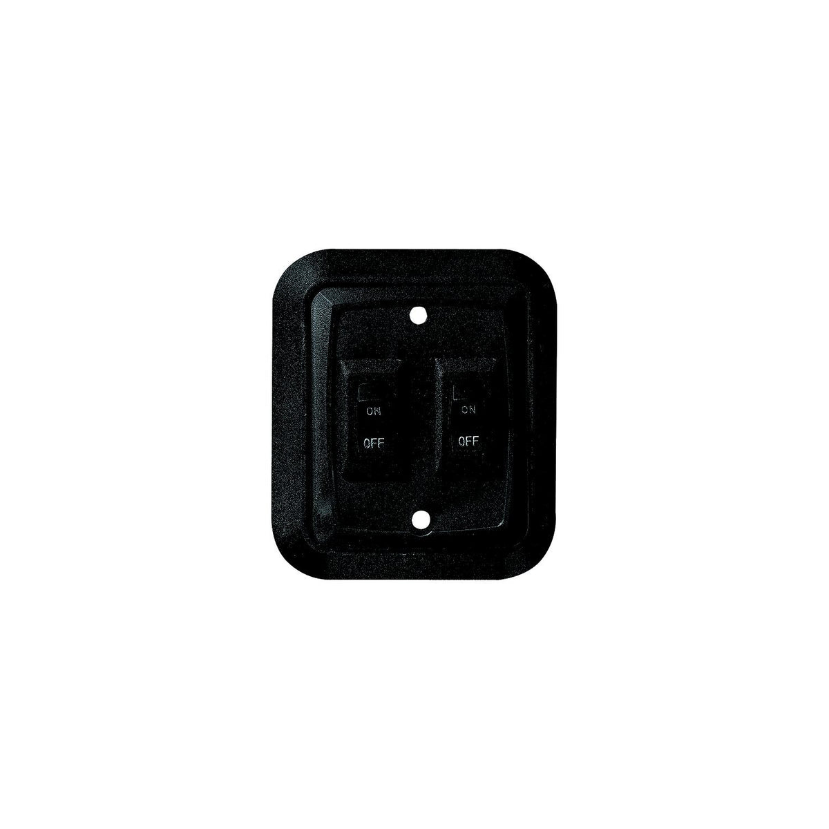 RV Designer S656 DC Dual Wall Switch in Plate, Black
