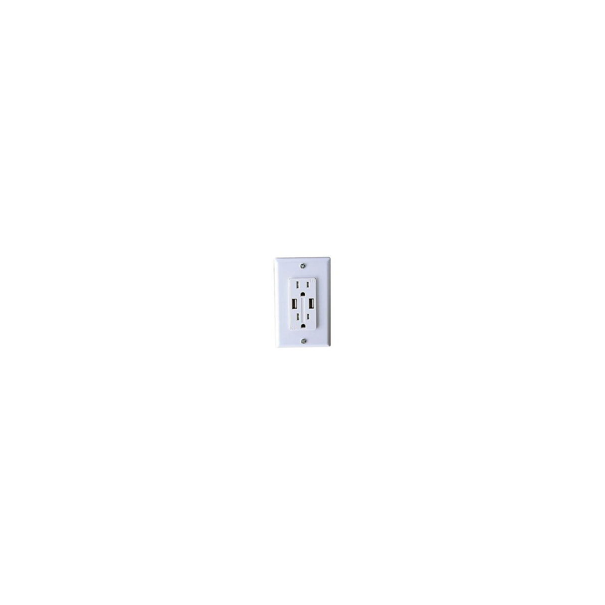 RV Designer S850 AC Dual Outlet With USB Charging Ports, White