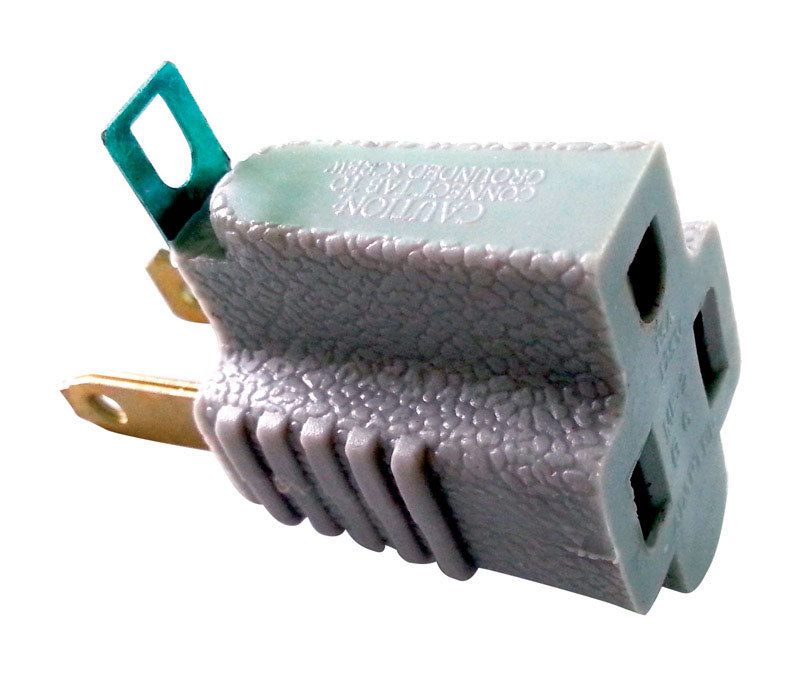 Ace Polarized 1 outlets Grounding Adapter 1 pk, Pack of 25