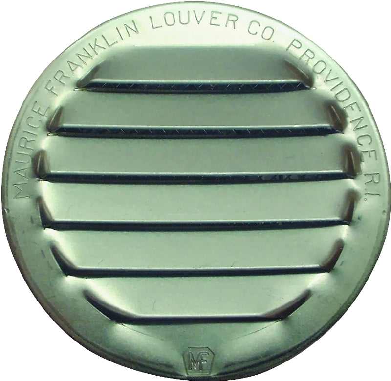 Maurice Franklin RL-100 1 Mini Louver with Insect Screen, 1.219 in W, Round, Aluminum, Mill