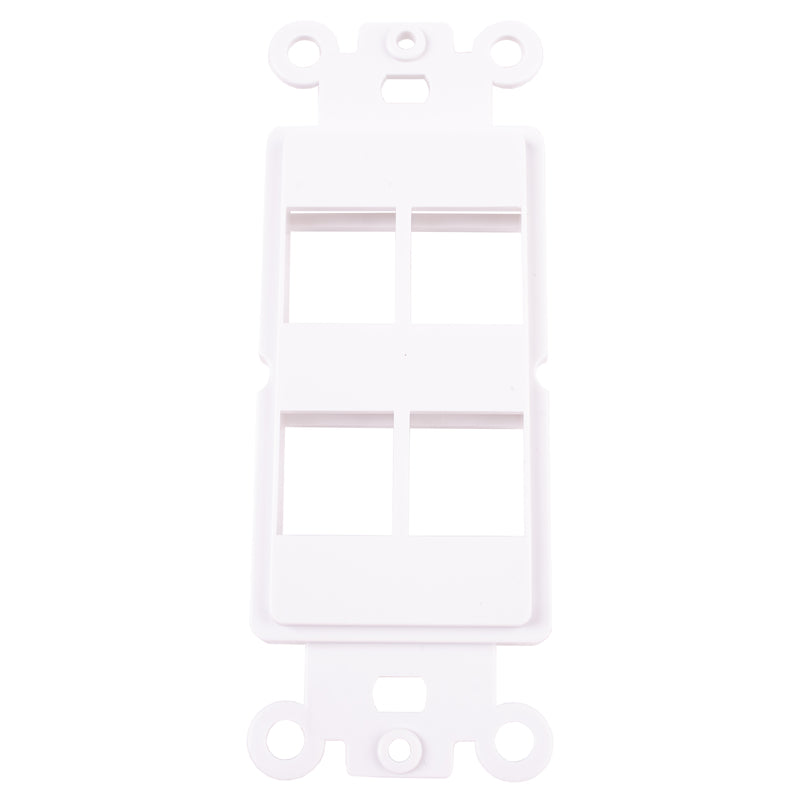 Monster Just Hook It Up White 4 gang Plastic Keystone Wall Plate 1 pk