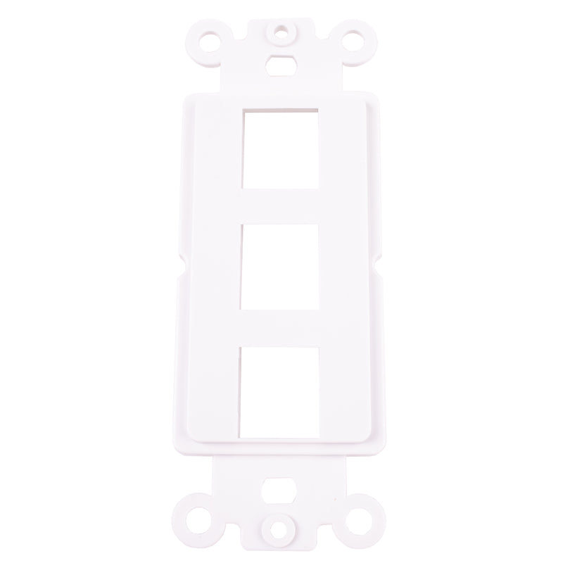 Monster Just Hook It Up White 3 gang Plastic Keystone Wall Plate 1 pk