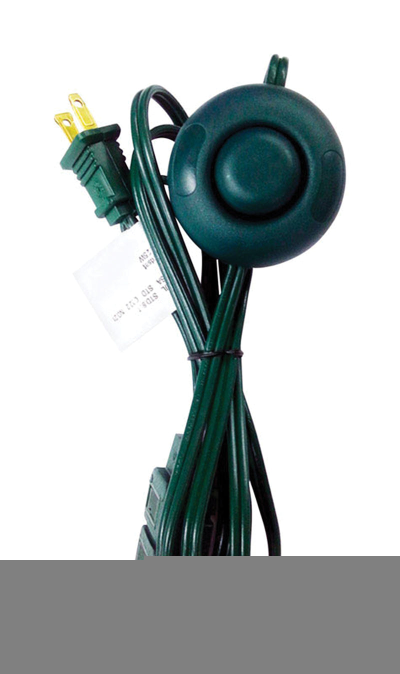 Home Plus Indoor 6 ft. L Green Extension Cord with Foot Switch 18/2, Pack of 6