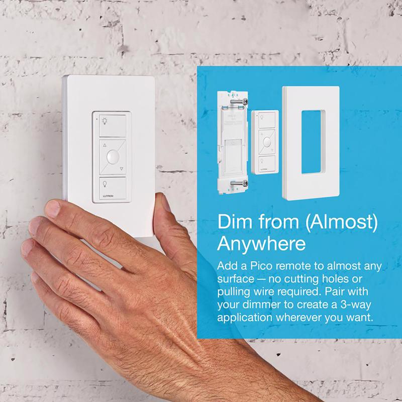 Lutron Caseta White 150 W Wireless Smart-Enabled Dimmer Switch w/Remote Control 1 pk