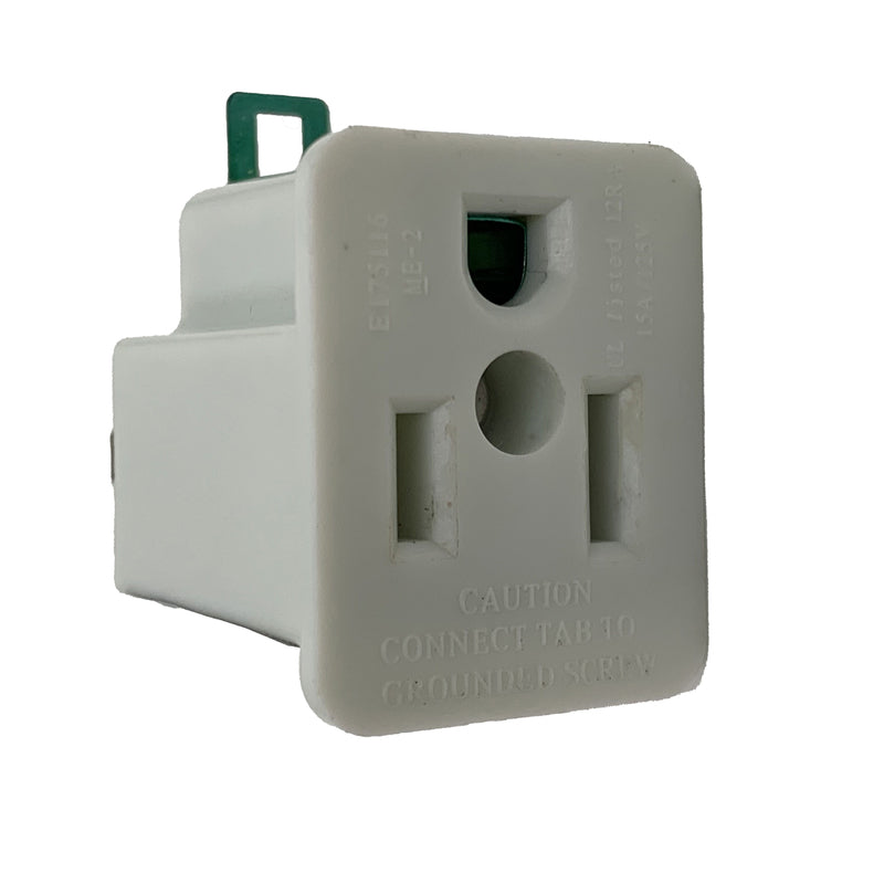 Projex Grounded 1 outlets Grounding Adapter 1 pk, Pack of 25