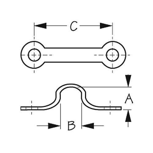 Sea-Dog 081103 Pad Eye 3/4" Stainless, Bulk