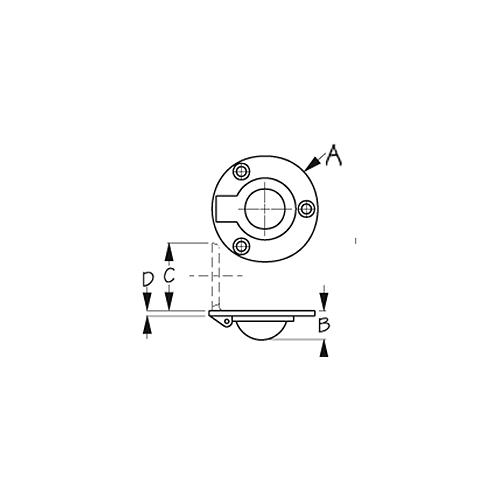 Sea-Dog 2224651 Chrome/Brass Round Lift Ring, 2″ Diameter.