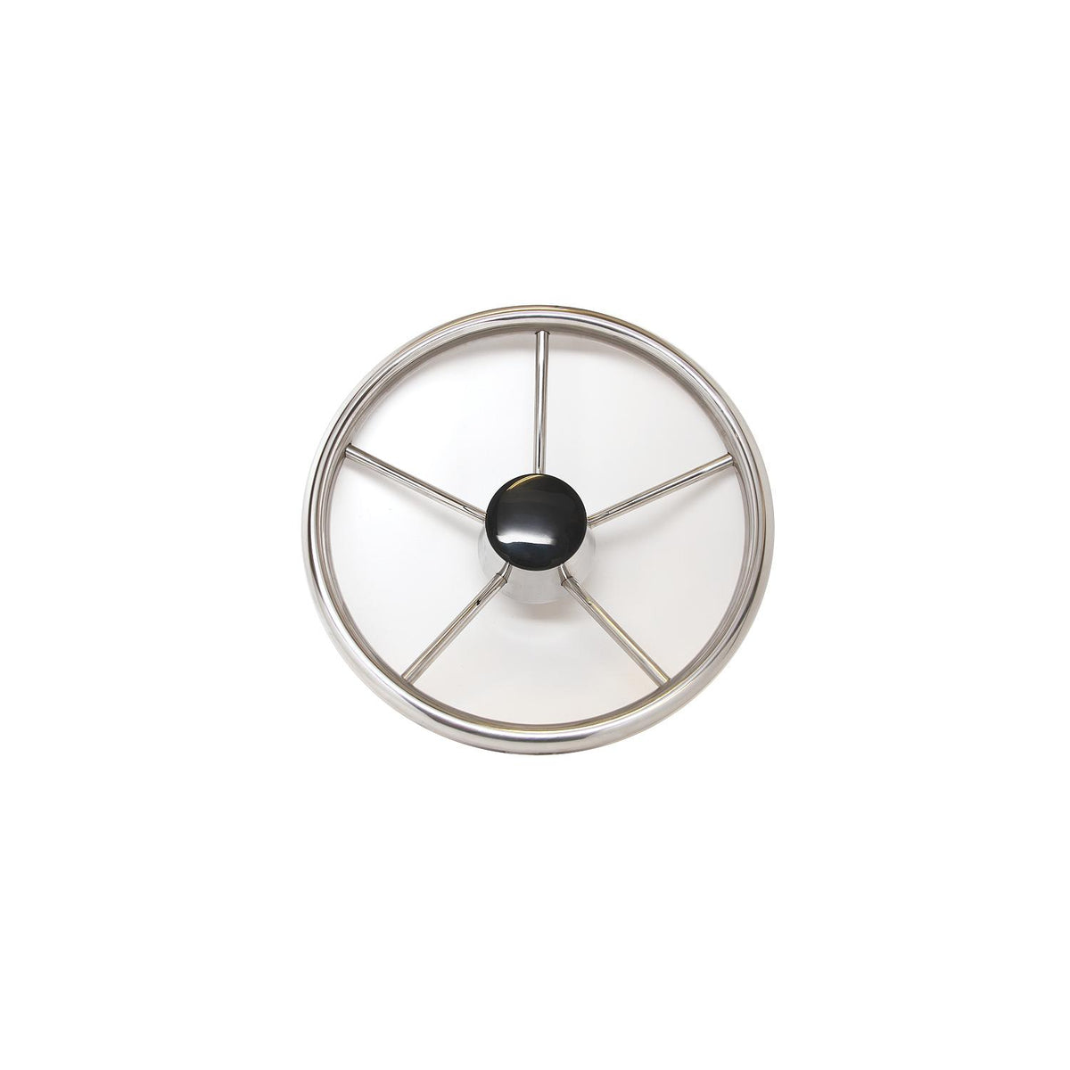 SeaDog 230212 12″, 5-Spoke Stainless Steering Wheel w/Plastic Center Cap, 25° Dish
