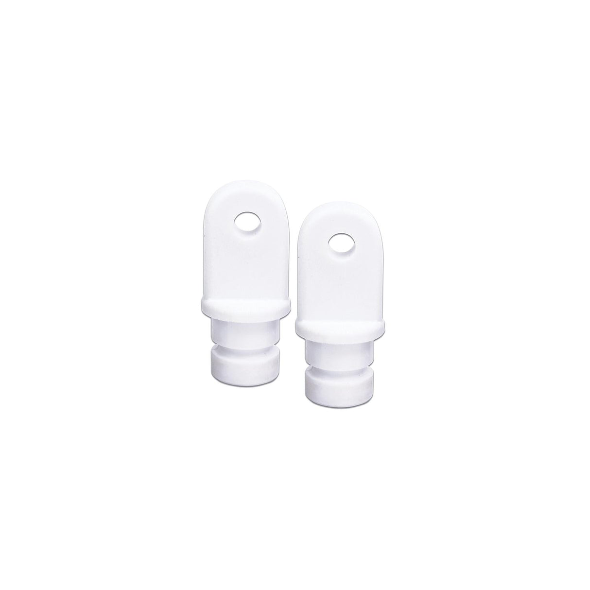 Internal Eye End, 3/4" White, Pair