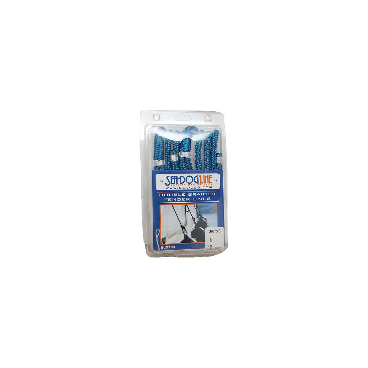 Sea Dog 302106006BK1 Premium Double Braided Nylon Fender Line, 1/4″ x 6', Black pr.
