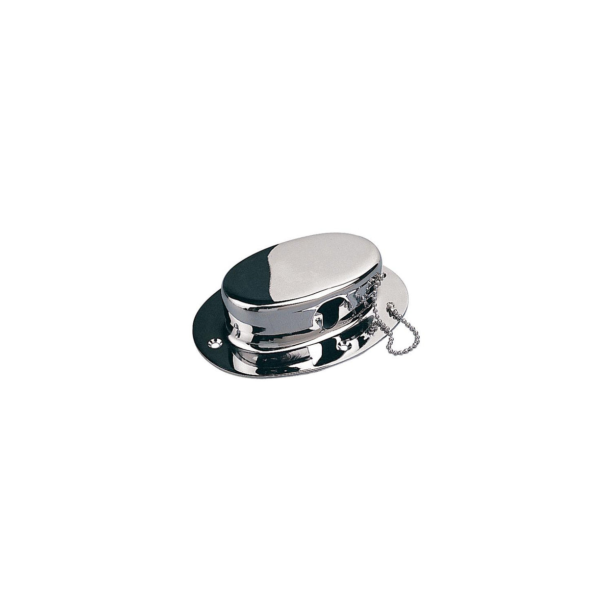 SeaDog 322070 Forged Brass Chrome Plated Chain Deck Pipe with Chain - #8 Fastener