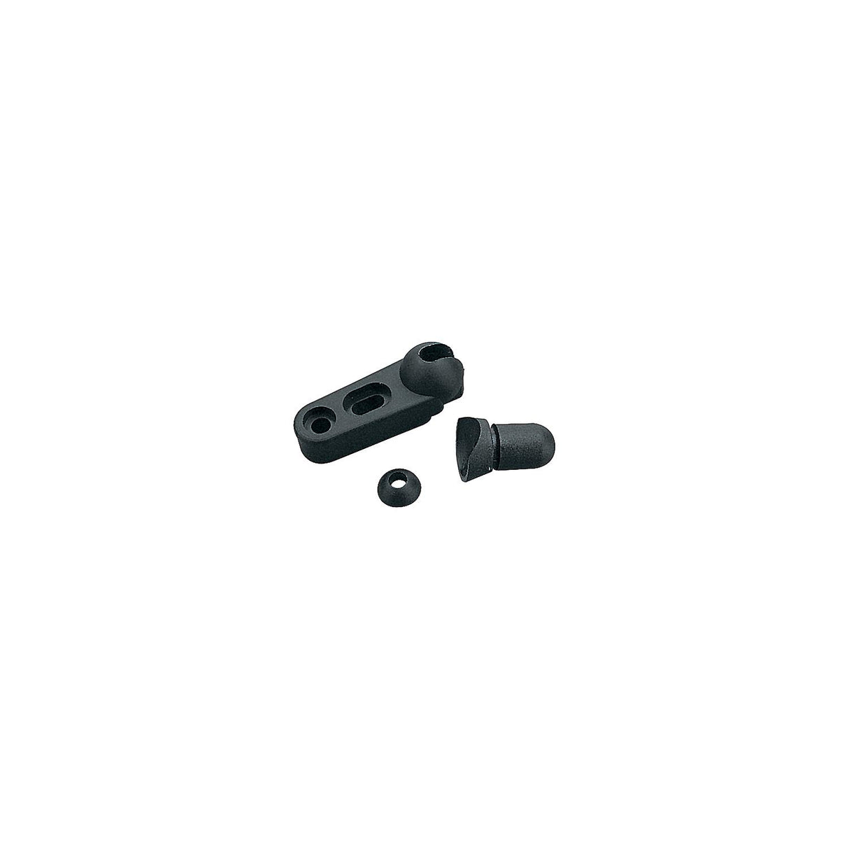 Windshield Brace Foot, Black, Pair