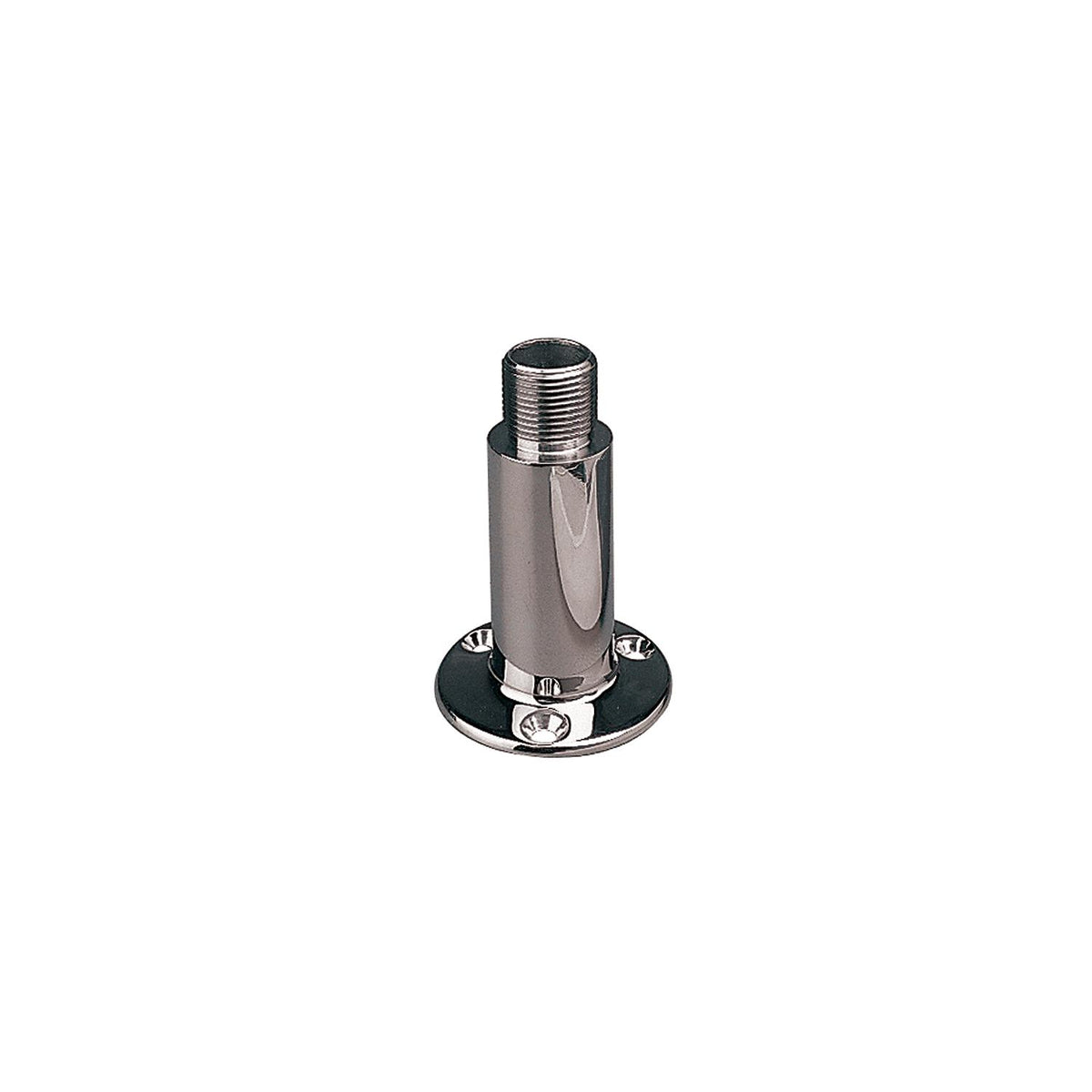 Base Para Antena Marina VHF - Acero Inoxidable 316, Ajustable, 38 Mm, Plateada