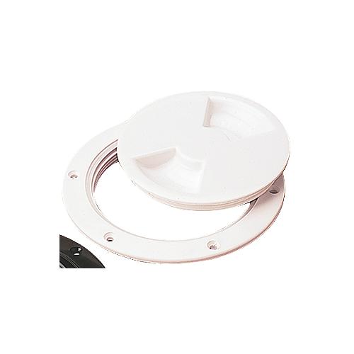 Sea-Dog 3371401 Screw Out Deck Plate, 4″ White