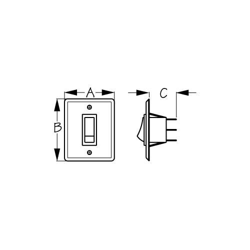 Seadog Wall Switch Panel w/2 Switches