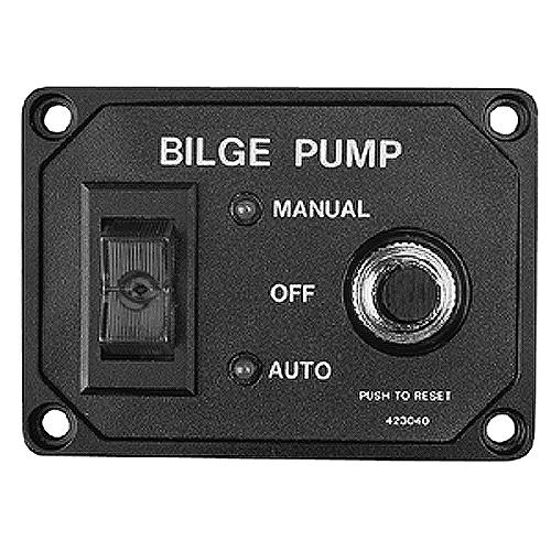 SeaDog 423040 Bilge Pump Panel with Circuit Breaker - 2-3/16″ x 3″ - #6 Fastener