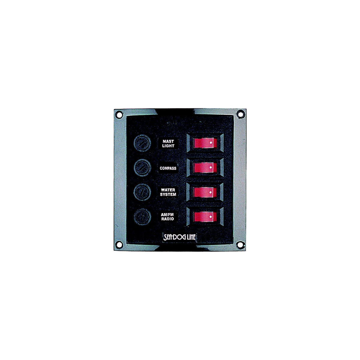 Sea-Dog 4240101 4-Gang Vertical Rocker Switch Fuse Panel