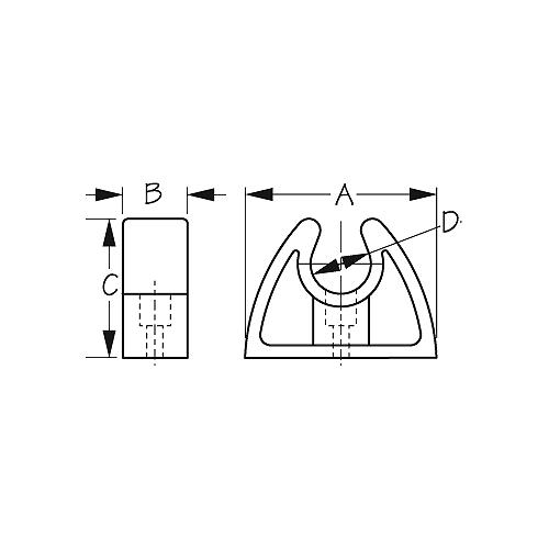 Pole Storage Clip 3/4 2/Cd