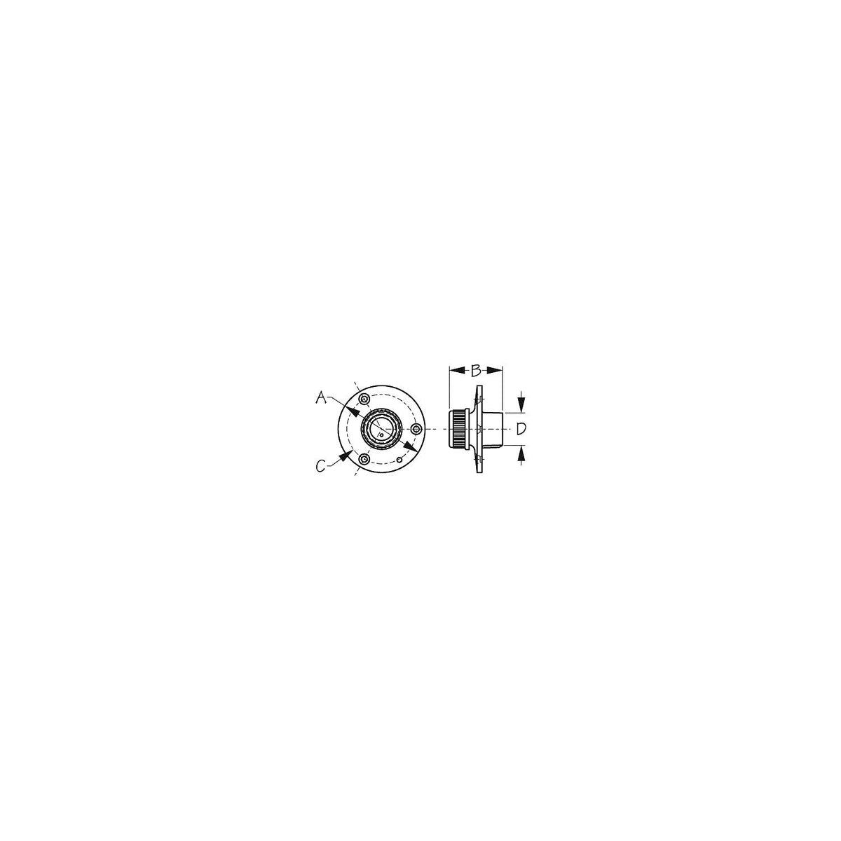SeaDog 512120 Washdown Water Outlet - #8 Fastener - Brass Chrome Plated - Includes Cap & Chain