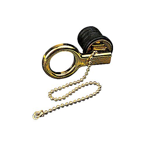 Brass Snap Handle Drain Plug, 1″ w/Chain