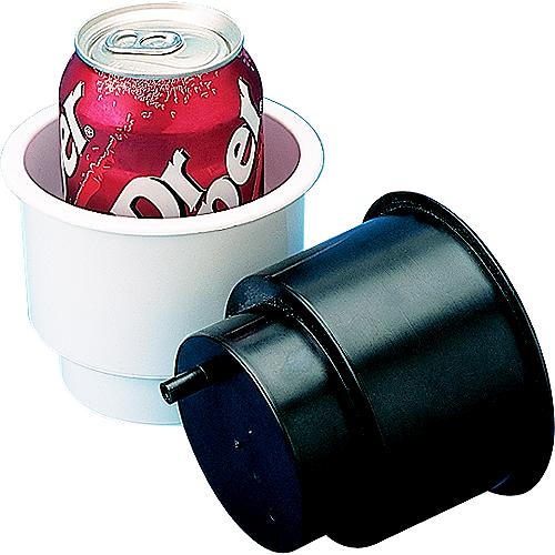 SeaDog 588061N Flush Mount Combo Drink Holder w/Drain Fitting, White