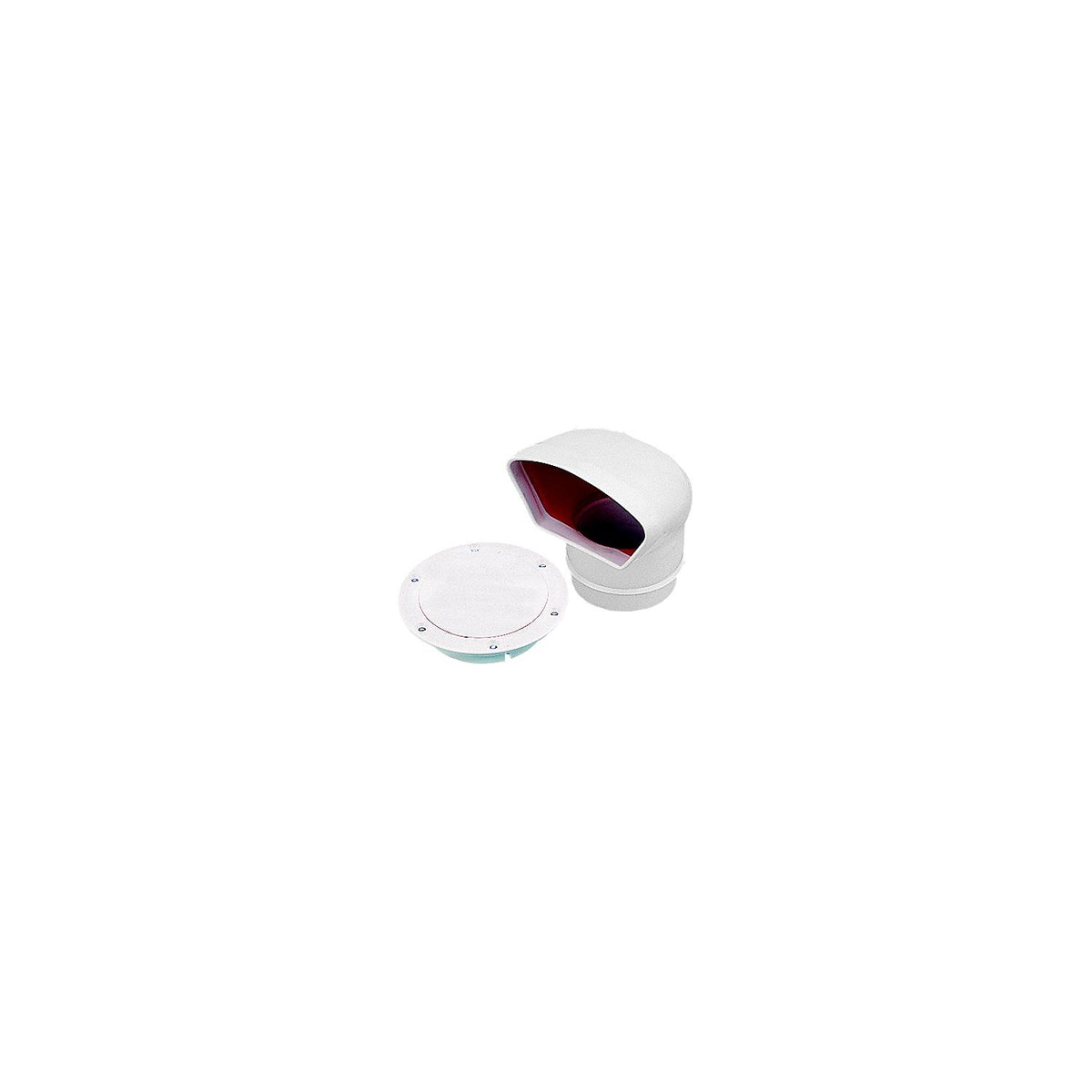 SeaDog 7271303 PVC Low Profile Cowl Vent & Snap On Deck Plate