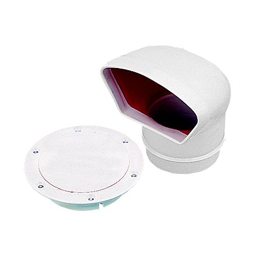 SeaDog 7271403 PVC Low Profile Cowl Vent & Snap On Deck Plate