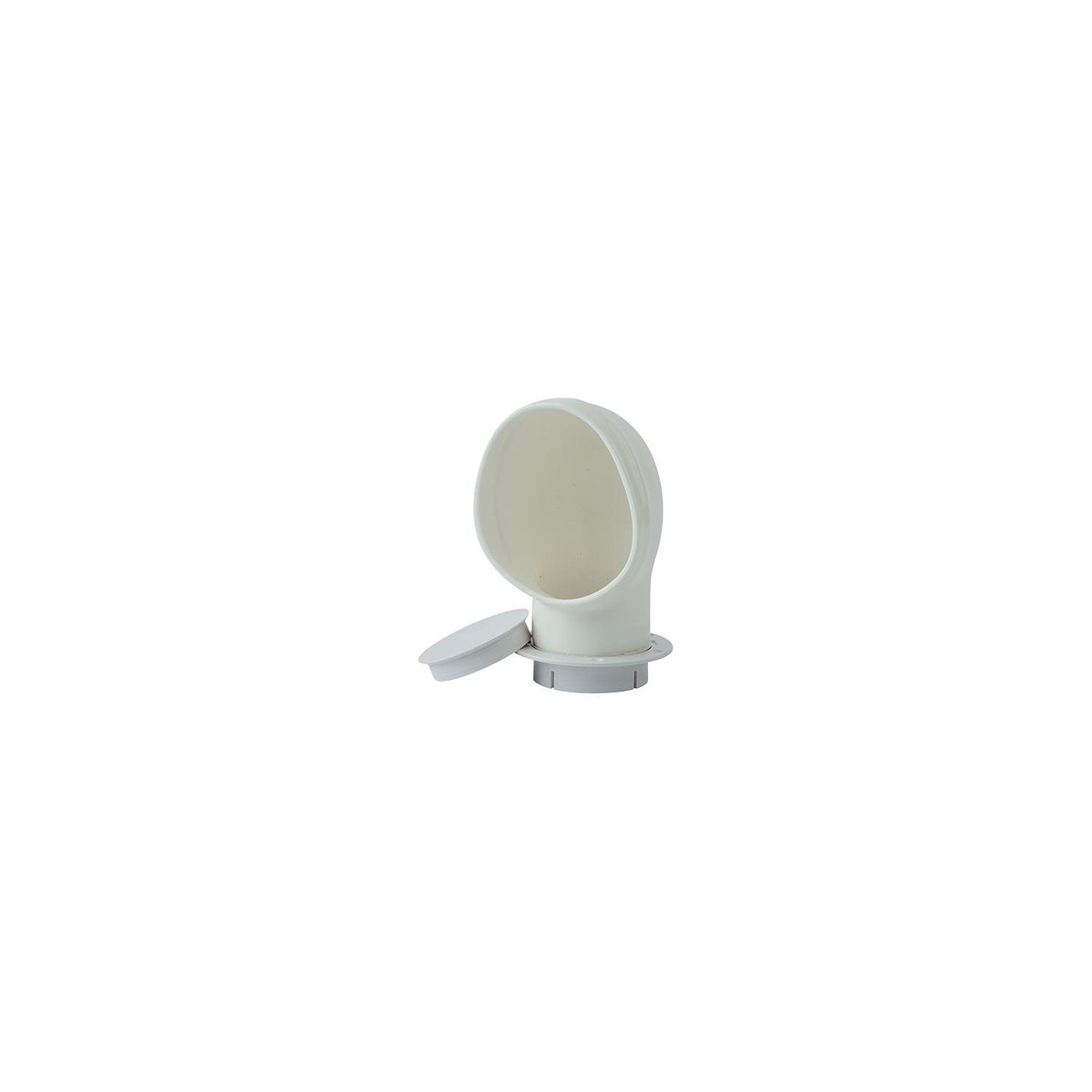 SeaDog 7271373 PVC Standard Profile Cowl Vent & Snap On Deck Plate, White