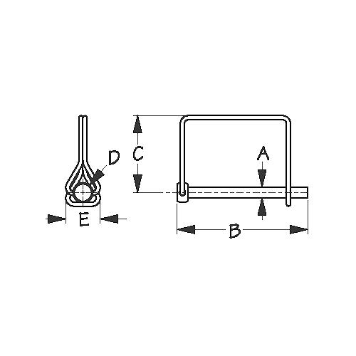 Galvanized Coupler Locking Pin