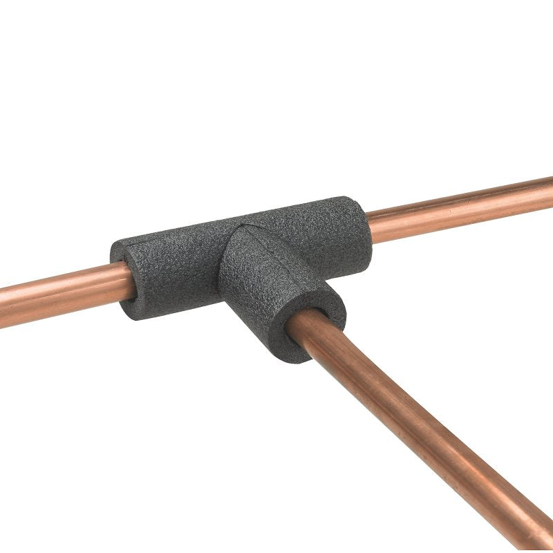 Frost King 5TEE78H Tee Pipe Insulation, 3/4 in Dia, Polyethylene Foam, 1/2, 3/4 in Pipe
