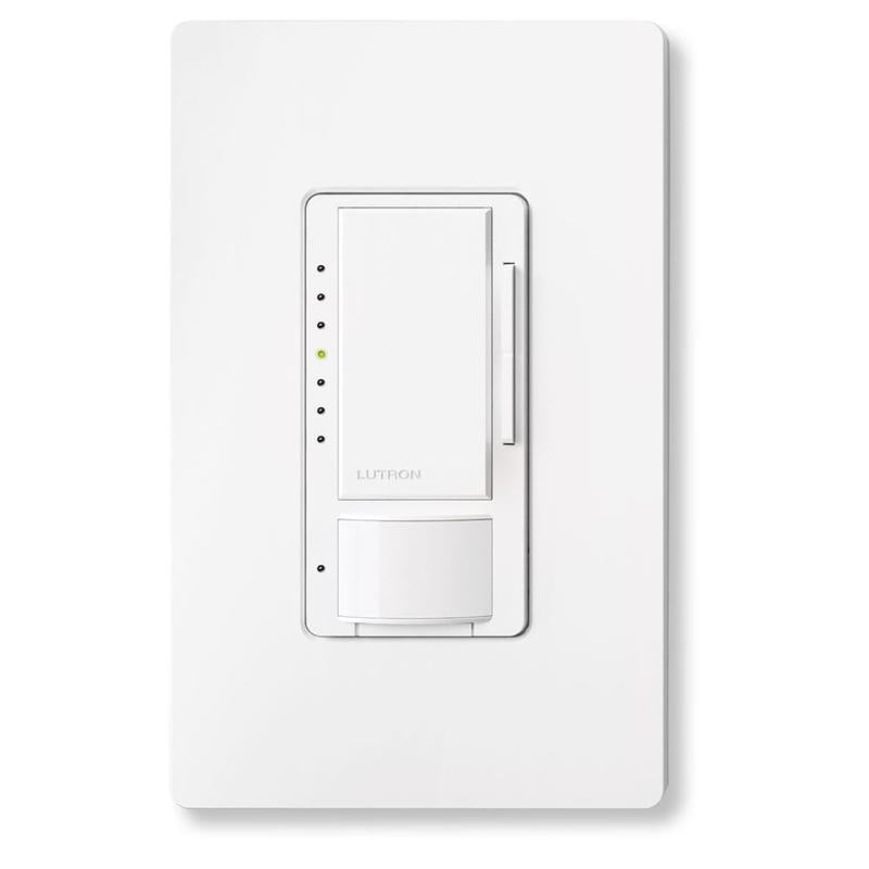 Lutron Maestro White 150 W Motion Sensor Dimmer Switch 1 pk