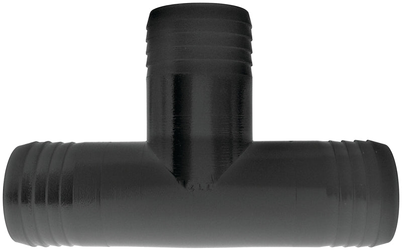 Green Leaf T34P Hose Adapter Tee, 3/4 in, Hose Barb, Polypropylene, Black, Pack of 5
