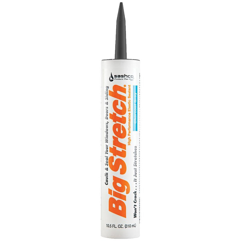 Big Stretch 10084 Elastomeric Sealant, Charcoal Gray, 4 to 5 days Curing, 40 to 120 deg F, 10.5 oz, Pack of 12