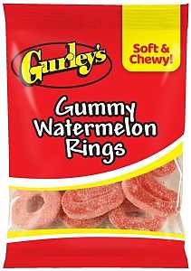 Gurley's 743787 Candy, Gummy, Gummy Watermelon Ring Flavor, 5 oz, Pack of 12