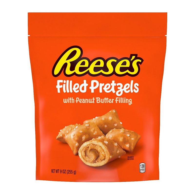 Reese's 848028 Filled Pretzel, Peanut Butter, 9 oz Bag, Pack of 6