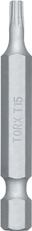 DEWALT DW2648 Power Bit, T15 Drive, Torx Drive, 1/4 in Shank, Hex Shank, 2 in L, Steel