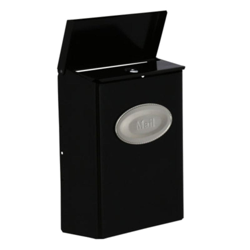 Gibraltar Mailboxes Designer Series DVK00000 Mailbox, 440 cu-in, Galvanized Steel, Powder-Coated, Black, 9.7 in W