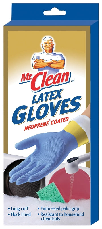 Spontex 11953 Protector Gloves, L, Natural Latex, Blue