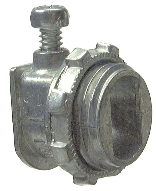Halex 20581 Flex AC/BX Connector, 3/8 in, For: 14 to 2 Steel Armored Cable, 5/BAG