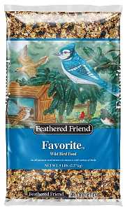 Feathered Friend Favorite 14388 Sunflower Seed Wild Bird Food, 5 lb, All-Purpose, Blended, Seed, Bag