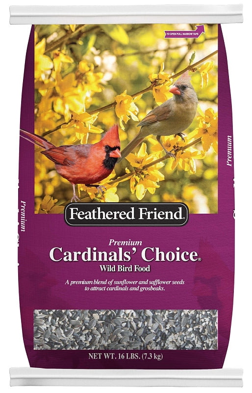 Feathered Friend Cardinals' Choice 14395 Safflower Seed Wild Bird Food, 16 lb, Premium, Blended, Seed, Bag