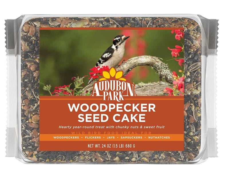Audubon Park 14356 Black Oil Sunflower Seed Woodpecker Wild Bird Seed Cake, 2 lb, Cake, Bag