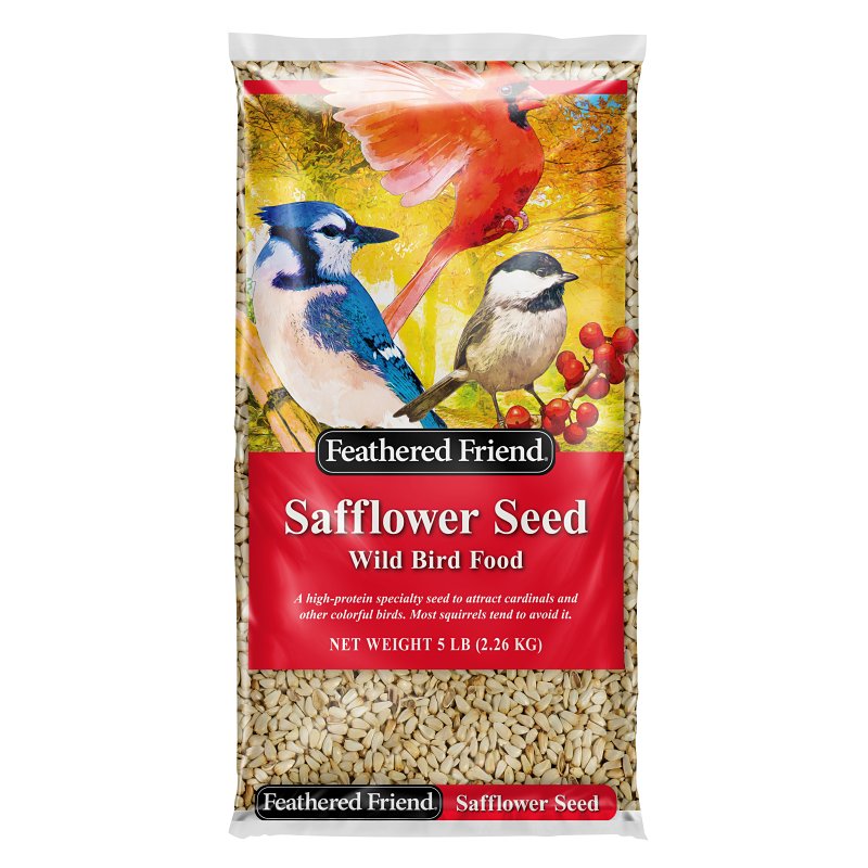 Feathered Friend 14370 Safflower Seed Wild Bird Food, Straight, Seed, 5 lb Bag