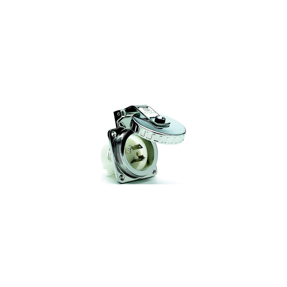 Hubbell HBL303SS Stainless Steel 30A 125V Shore Power Inlet - Hardware Included